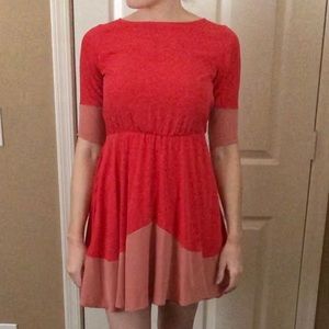 Red skater dress